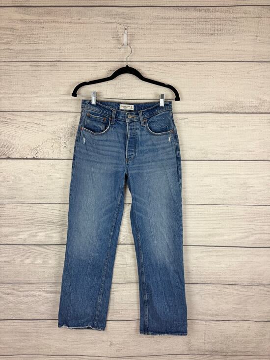 Abercrombie & Fitch Denim - Abercrombie & Fitch Women's The 90's Baggy Low Rise Washed Jeans Size 4/27